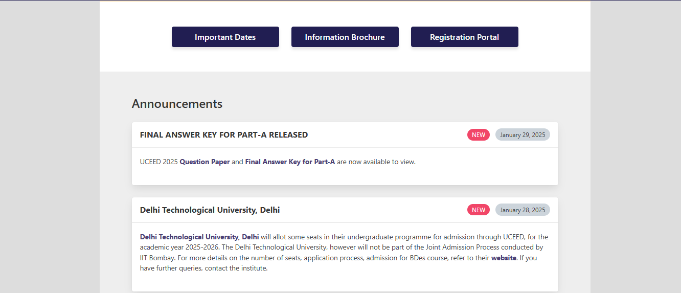 UCEED, CEED 2025 final answer key released: Direct link to check here ...