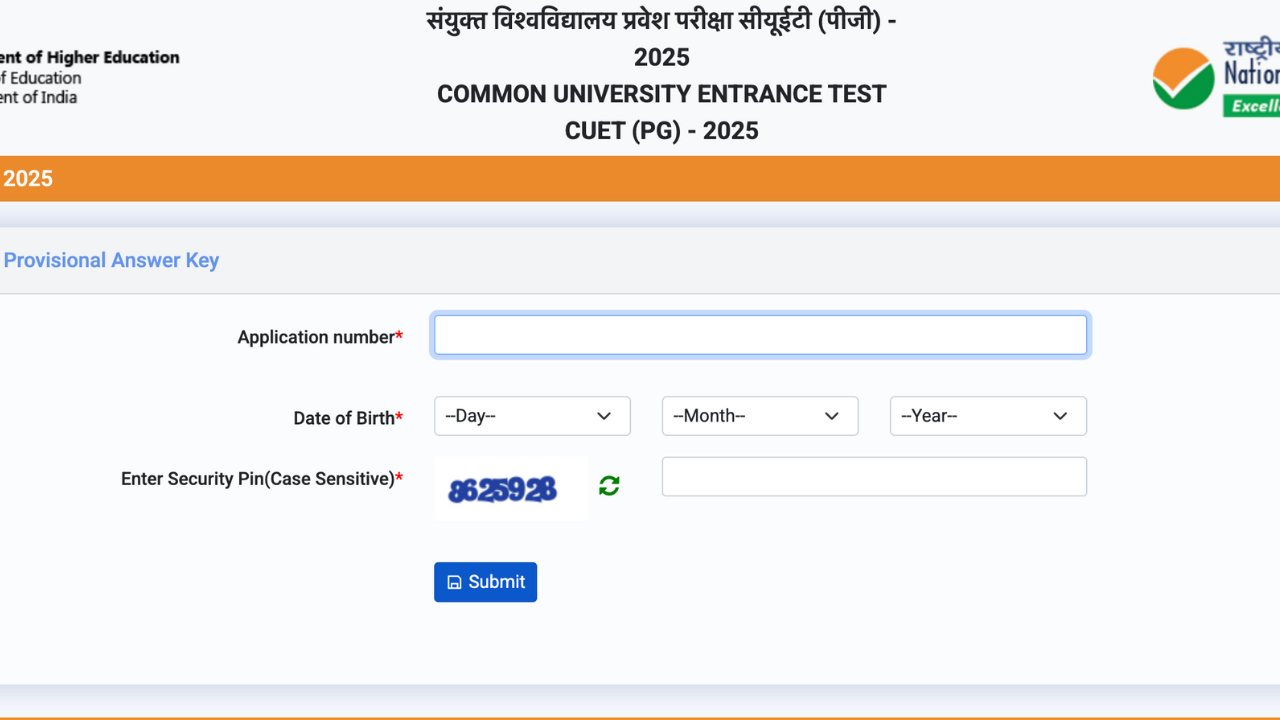 CUET PG 2025 provisional answer key released, raise objections by April ...