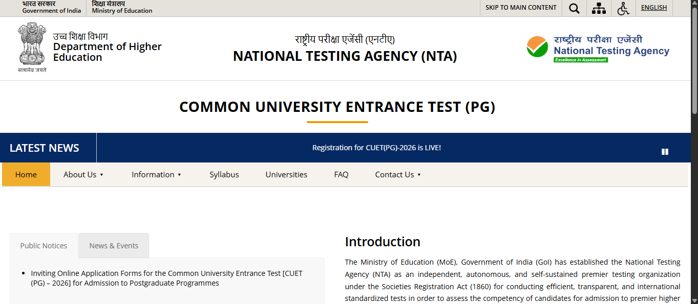 CUET PG 2026: Check detailed exam pattern, marking scheme and key dates ...
